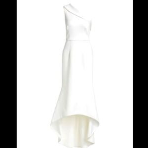 BLACK HALO Cadencia One Shoulder Hi-lo gown dress NEW NWT sz 8